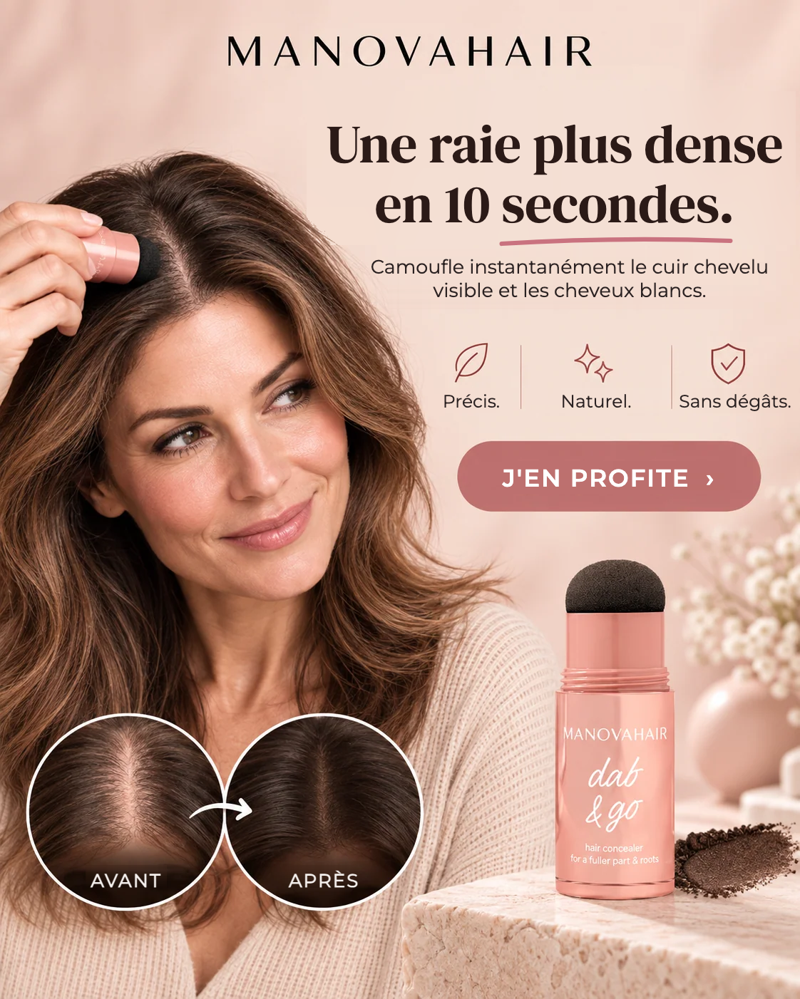 Manovahair : une raie plus dense en 10 secondes
